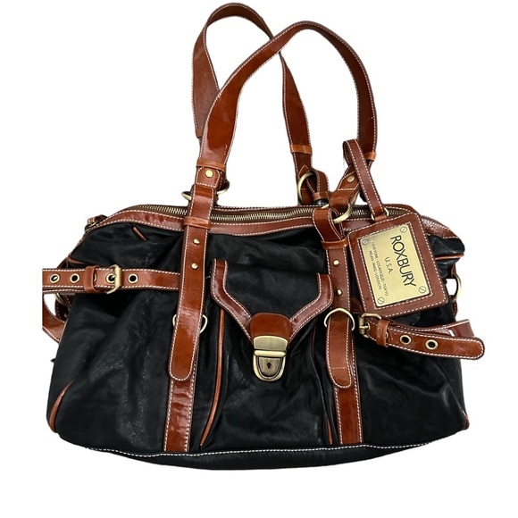 ROXBURY Handbags - ROXBURY oversized Leather  Bag black/brown